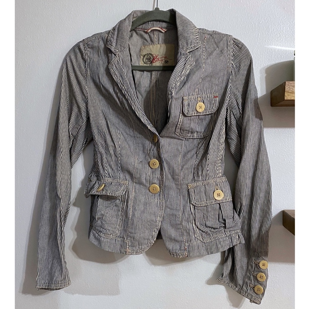 Gap Jeans Pinstripe Blazer